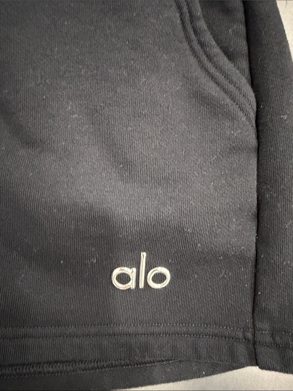 ALO Yoga Black Cropped Sweatshirt and Matching Skirt Set - Picture 2 of 3